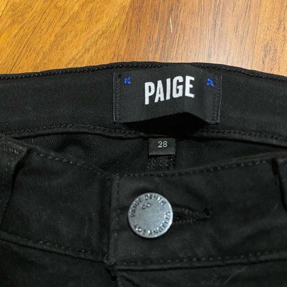 PAIGE Hoxton Ultra Skinny jeans in Black Shadow, size 28 / medium - Picture 7 of 15